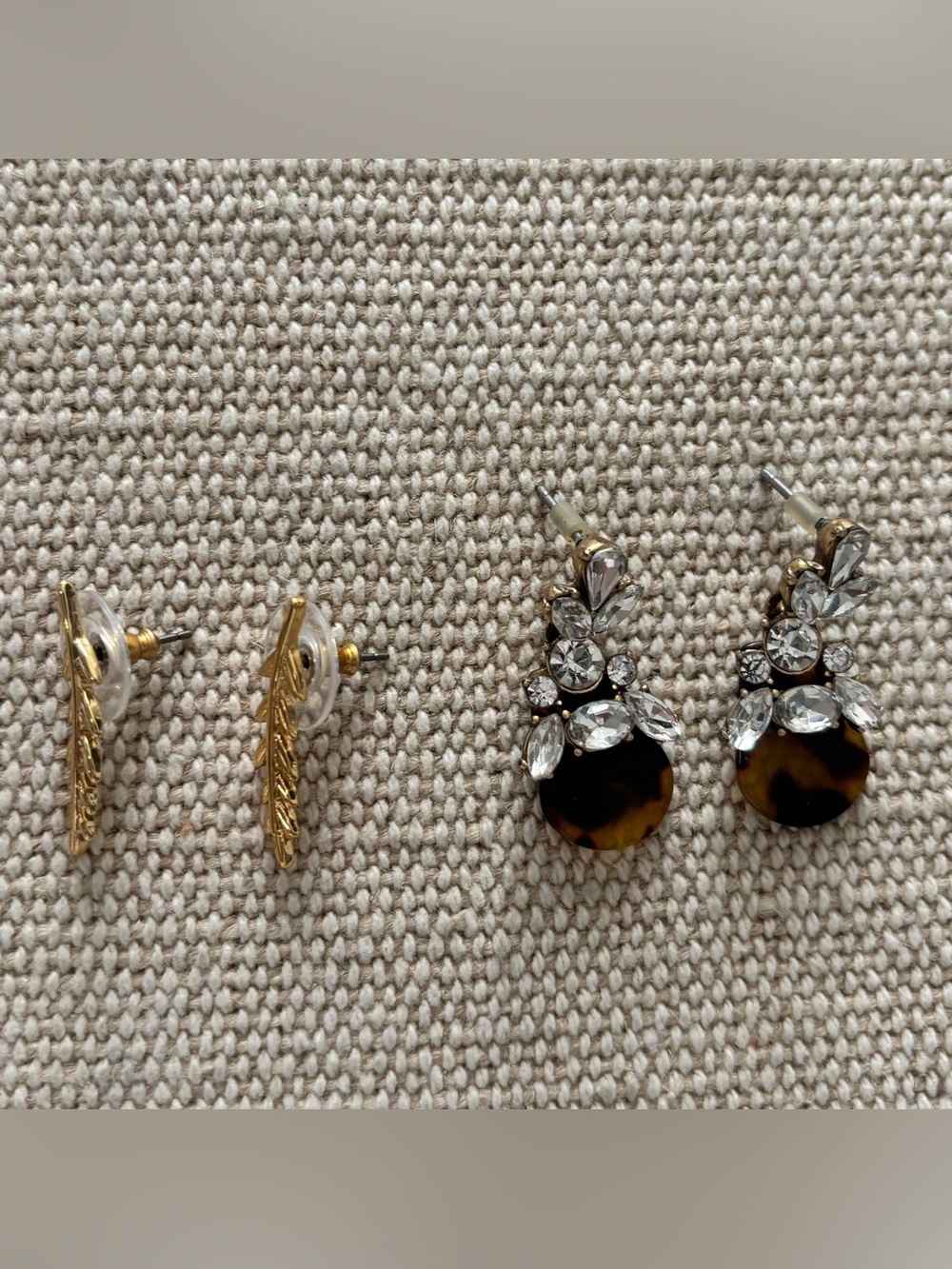 🔥 BUNDLE: J. Crew - Gold Leaf + Tortoiseshell Drop Earrings